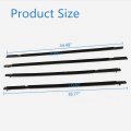 4 Pcs Door Outside Weatherstrip Trim Window Weather Stripping Seal Belt Moulding Replacement For Civic 2006-2011