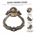 Hemoton Retro Door Knocker Decorative Mirror Tiles Aluminum Alloy Vent Grate Metal Household Handle Pulls Cylinder Spotlight