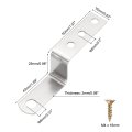 15 Pcs Z Shape Corner Bracket 1 Inch Right Angle Picture Frame Braces Shelf Brackets Fastener With Screws For Furniture Silver