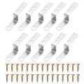 15 Pcs Z Shape Corner Bracket 1 Inch Right Angle Picture Frame Braces Shelf Brackets Fastener With Screws For Furniture Silver