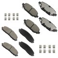 Brake Pad Sets 8pcs For Jeep Wrangler 2018-2021 D2177 D2172 