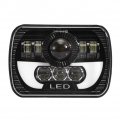 Akozon 5x7in Led Headlight 90w Universal Car Square Light High Low Beam Headlamp Waterproof 