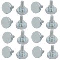 M3x6mm Carbon Steel Flat Knurled Head Fully Threaded Thumb Screw Bolt 16pcs 