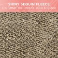 Carbella Sequin Tweed Bling Seat Covers 2 Pack Black For Cars With Shiny Detail Cute Automotive Interior Protectors Trucks Van