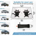 Oarencol Cute Black Cat Pink Paw Windshield Sun Shade Umbrella Foldable Car Front Window Sunshade Blocks Uv Rays Heat Keep