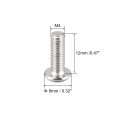 Uxcell M4x12mm Machine Screws Hex Socket Round Head Screw 304 Stainless Steel Fasteners Bolts 20pcs
