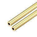 Brass Round Tube 300mm Length 8mm Od 2mm Wall Thickness Seamless Straight Pipe Tubing 2 Pcs 