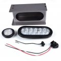 G-plus Led Trailer Steel Box Kit Compatible With Truck W 6 Oval Tail Light 2 Marker Lamp Cleara Lens