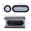G-plus Led Trailer Steel Box Kit Compatible With Truck W 6 Oval Tail Light 2 Marker Lamp Cleara Lens