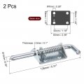Uxcell Barrel Bolt Latch 2pcs 10x135mm Carbon Steel Galvanized Spring Loaded Gate Pin Sliding Door Lock For Trailer Doors