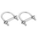 M12 Round U-bolts Sets 63mm 2 48 Inner Width 100mm 3 94 Length 201 Stainless Steel U-clamp Bolt With Plates Nuts For Automobile 