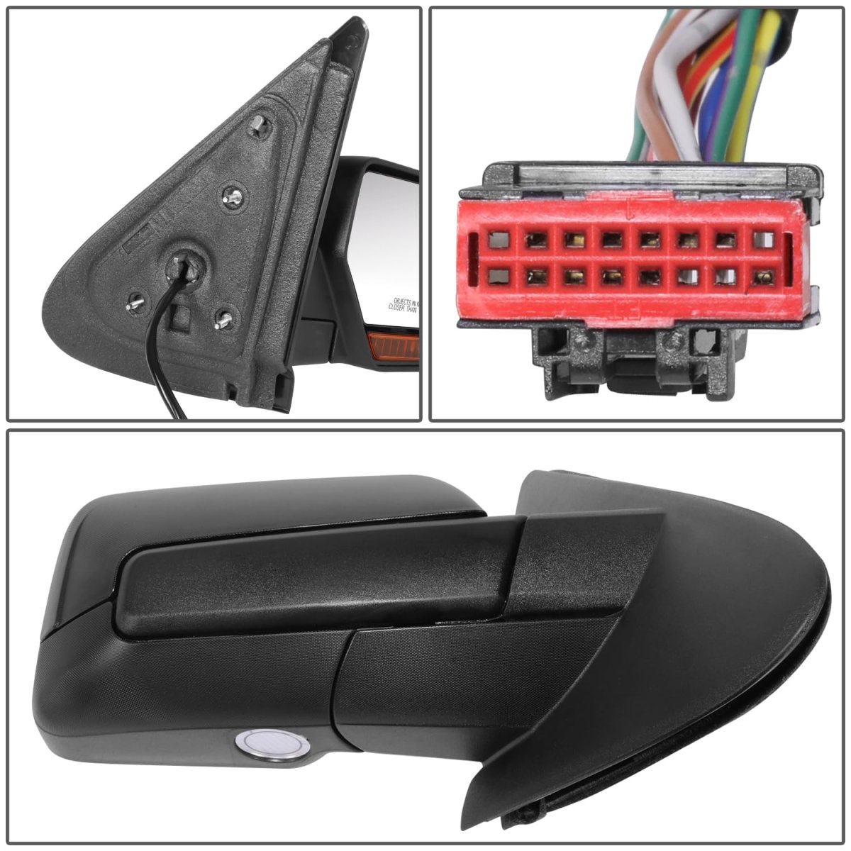 Side Door Power Mirror With Heated Turn Signal For Ford Expedition 2011 Passenger Right Paint To Match Black Bl1z17682ba