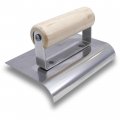 Marshalltown Qlt Stainless Steel Hand Edgers Wood Handle Material 152mm Length 102mm Width 3mm Radius 6mm Lip Ce506s 