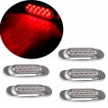 Ocpty Marker Lights 5pcs Side Red Kit Waterproof Surface Mounted Turn Signal Light Fit For Truck 4x4 Pickup Boats Trailer