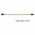 Uxcell 10pcs 23 5cm 3-pin Male To Twisted Servo Extension Cable Cord Connectors 22awg 60-cores Wire For Rc Futaba Jr