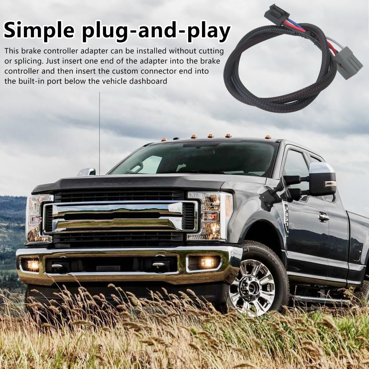 Brake Controller Wiring Adapter Harness 4 Pin For 1994 1996 Ford Bronco F150 F250 F350 Explorer Expedition And Range Rover