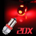 Ocpty 20 Pack Red Ba9s Led Light Bulb Bright Instrument Panel Gauge Cluster Dashboard Bulbs