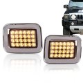 Pit66 Front Turn Signal Side Marker Lights For Hummer H2 2003-2009 Clear Lens Chrome Housig Corner Parking Lamps Driver And