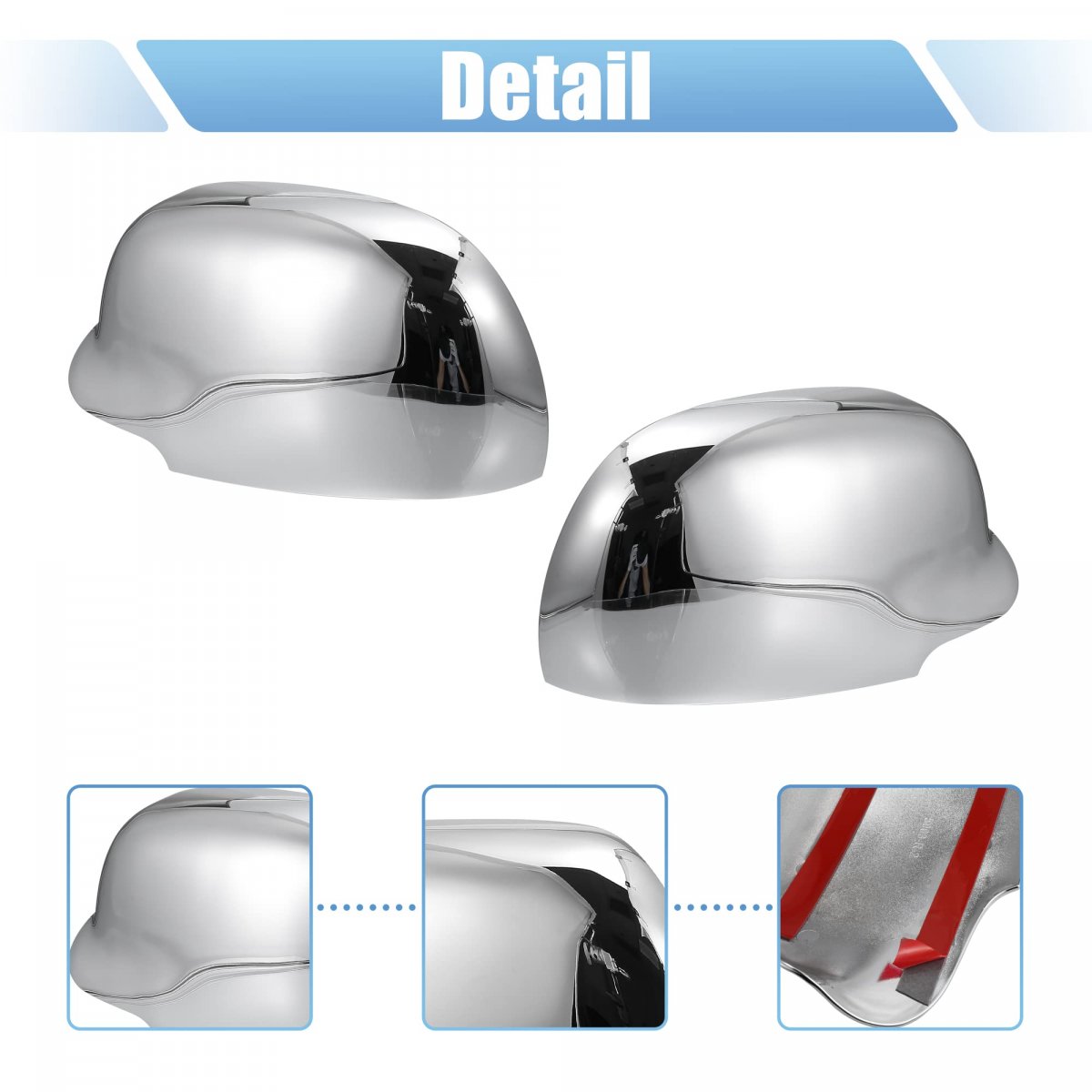 Pair Car Exterior Chrome Plated Power Full Mirror Cover Cap For Chevrolet Trailblazer Gmc Envoy 2002-2009 Buick Rainier