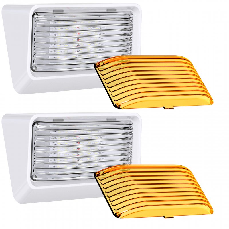 Rv Exterior Porch Utility Light 12v 280 Lumen Lighting Fixture Replacement For Rvs Trailers Campers And 5th Wheels White Base