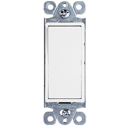 Leviton 1470 W 15amp 125v Grounded Switch Tap With On Off: Decorator Rocker Light Switch By Enerlites 91150-w 15 Amp