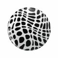 1080 Graphics Abstract Black And White Pattern Key Chain Double Sided Stainless Steel Keychain 