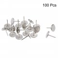 Uxcell Upholstery Nails Tacks 16mmx20mm Flat Head Furniture Silver Tone For Sofa Headboards 100 Pcs