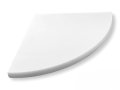 Tenedos Premium Quality Pure White Engineered Marble Bathroom Shower Corner Shelf Polished 9x9 Inch Maintenance Free Stain 