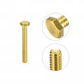 Uxcell Brass Hex Bolts 1 4-20x2 5pcs Fully Thread Grade 4 8 Solid Hexagon Head Bolt Machine Screws For Machinery
