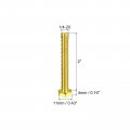 Uxcell Brass Hex Bolts 1 4-20x2 5pcs Fully Thread Grade 4 8 Solid Hexagon Head Bolt Machine Screws For Machinery