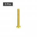 Uxcell Brass Hex Bolts 1 4-20x2 5pcs Fully Thread Grade 4 8 Solid Hexagon Head Bolt Machine Screws For Machinery