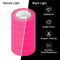 Uxcell 6rolls Neon Gaffers Cloth Tape 0 6 Inch X 16 5 Ft Glow In The Dark Fluorescent Adhesive Black Light For Party Home