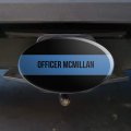 Personalized Custom 1 Line Police Thin Blue Oval Tow Trailer Hitch Cover Plug Insert