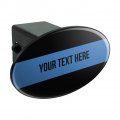 Personalized Custom 1 Line Police Thin Blue Oval Tow Trailer Hitch Cover Plug Insert