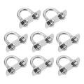 M6 U-bolts 8 Sets 18mm 0 71 Inner Width 37mm Length 304 Stainless Steel Round Bend U Clamp With Nuts And Plates For Ski Boat 