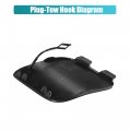 Uxcell Front Right Bumper Tow Hook Cover For Mercedes-benz Cla-class W117 C117 Coupe 2012-2015 Eye Cap No A1178851222 Glossy