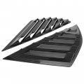 Hecasa Side Window Louvers Compatible With 2013-2018 Ford Fusion Mondeo Air Vent Scoop Shades Cover Blinds Trim Abs Plastic