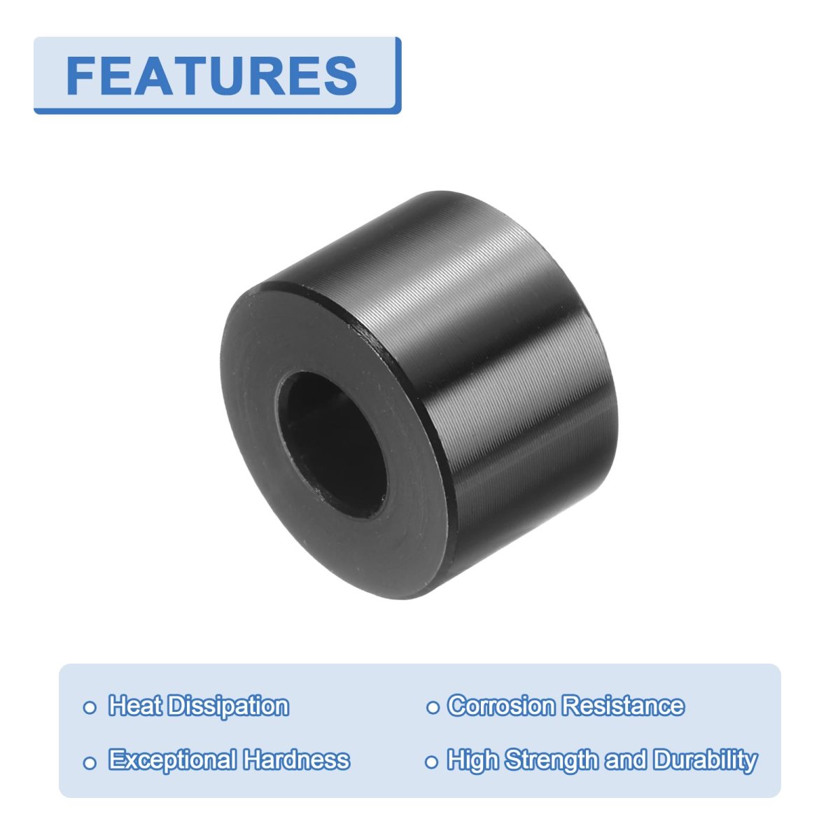 10 Pcs Aluminum Spacer 5 16 Bore X 3 4 Od 1 2 Length Black Round Unthreaded Standoff Bushing Plain Finish Metal Spacers