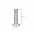 Uxcell M6x25mm Machine Screws Pan Phillips Cross Head Screw 304 Stainless Steel Fasteners Bolts 30pcs