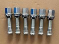 6pcs M14-1 50 Serrated Wheel Stud Bolts 610-615 0 63 Knurl 2 35 Length Lug Nuts For 2011-2024 Dodge Durango 2012-2025 Ram 1500 
