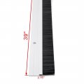 Uxcella Door Bottom Sweep White Aluminum Alloy W 0 8-inch Black Pp Silicone Soft Brush 39-inch X 1 7-inch