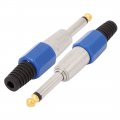 Uxcell 5 Pcs 1 4 Male Trs Connector Jack 6 3mm Guitar Mic Headphone
