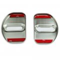 Polarlander 4pcs Car Styling Stainless Sticker Case Door Lock Buckle Protective Cover Compatible For Volkswagen Vw Golf 4