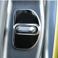 Polarlander 4pcs Car Styling Stainless Sticker Case Door Lock Buckle Protective Cover Compatible For Volkswagen Vw Golf 4