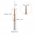 Uxcell Tapered Ball Nose End Mill Tisin Coated Solid Carbide 2 Flute Spiral Milling Cutter 1mm Radius 2mm Diameter 4mm Shank