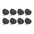 8pcs M6 X 10mm Knurled Clamping Knob 304 Stainless Steel Thumb Screw Round Hand Threaded Bolt Stud 25mm Dia For Machinery 