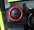 Toworldit Red Carbon Fiber Abs Dashboard Air Conditioning Vent Decoration Ring Trim Cover Compatible With Suzuki Jimny 2019