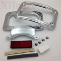 Httmt Mt389-cd Chrome Laydown Curved License Plate Bracket Tag Holder Compatible With 2010-later Flhx Flhxse Fltrxs And 10- 12