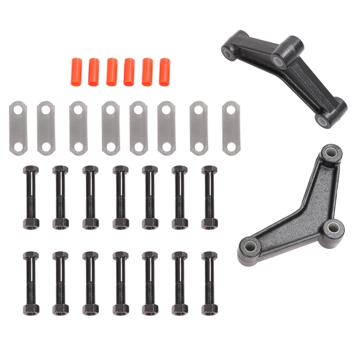 Tandem Trailer Axle Shackle Kit And Equalizer With Strap For 1 75 In Wide Double Eye Springs Anti Rust Steel Suspension Rebuild