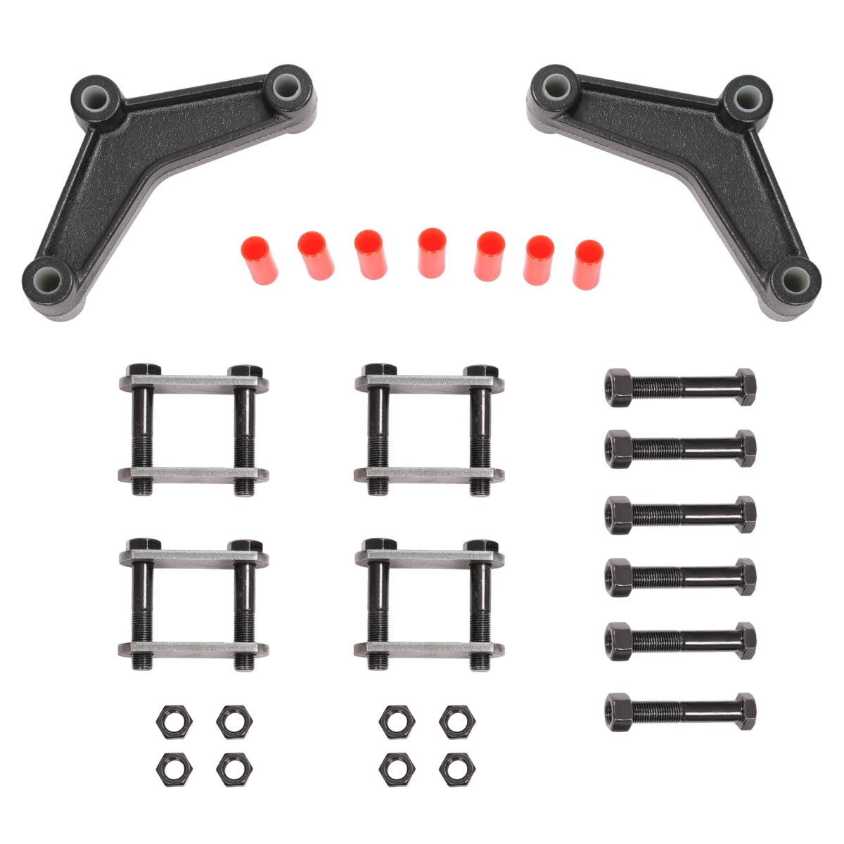 Tandem Trailer Axle Shackle Kit And Equalizer With Strap For 1 75 In Wide Double Eye Springs Anti Rust Steel Suspension Rebuild